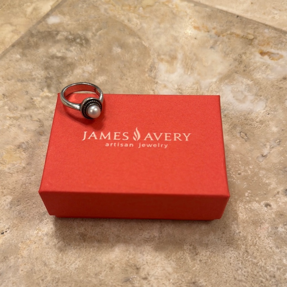James Avery Silver Pearl Ring